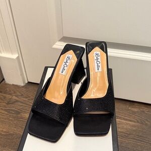 Lady Couture Black Embellished Heels